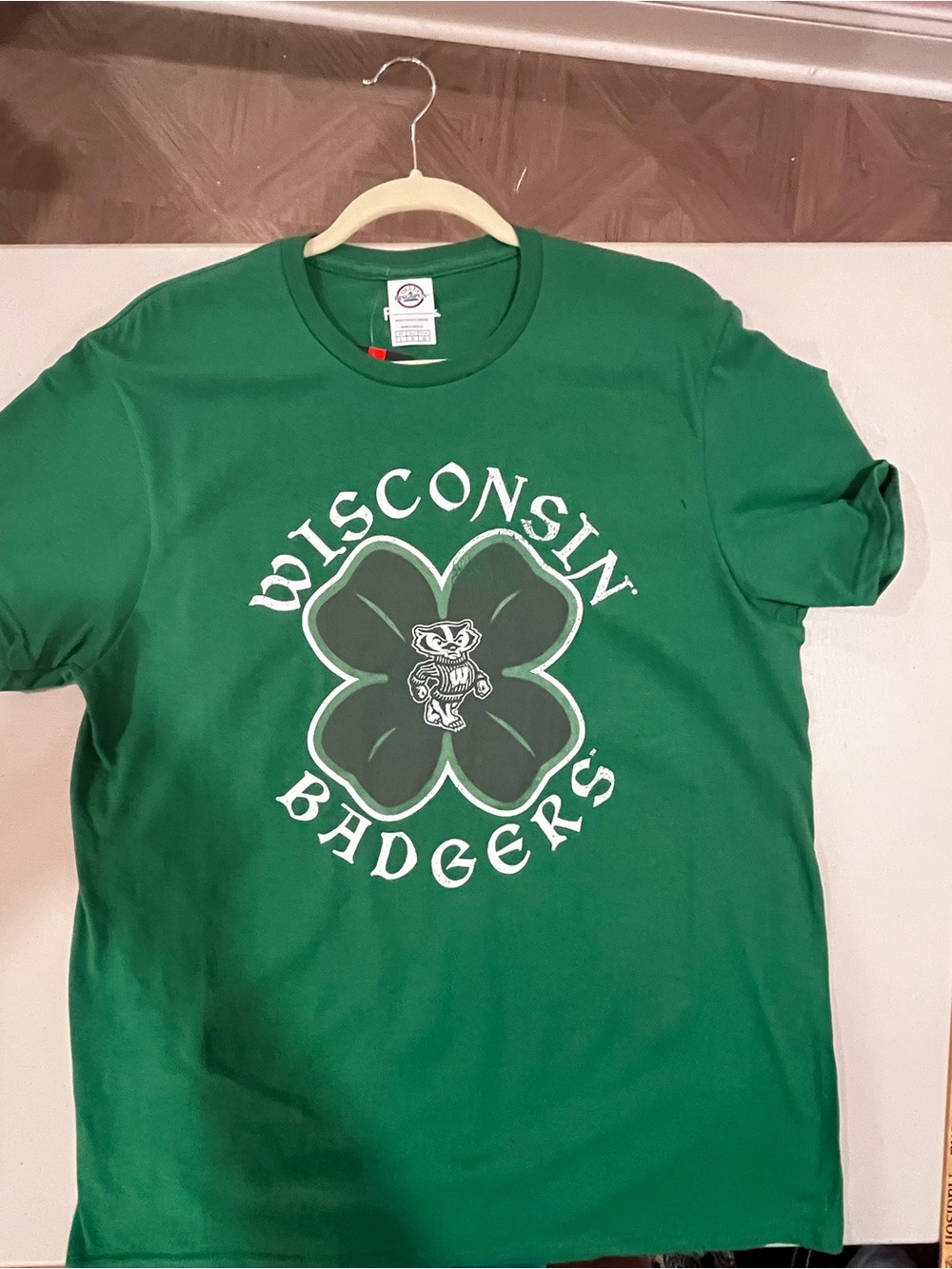 Wisconsin Badgers Green St Patrick’s Day Graphic Tee